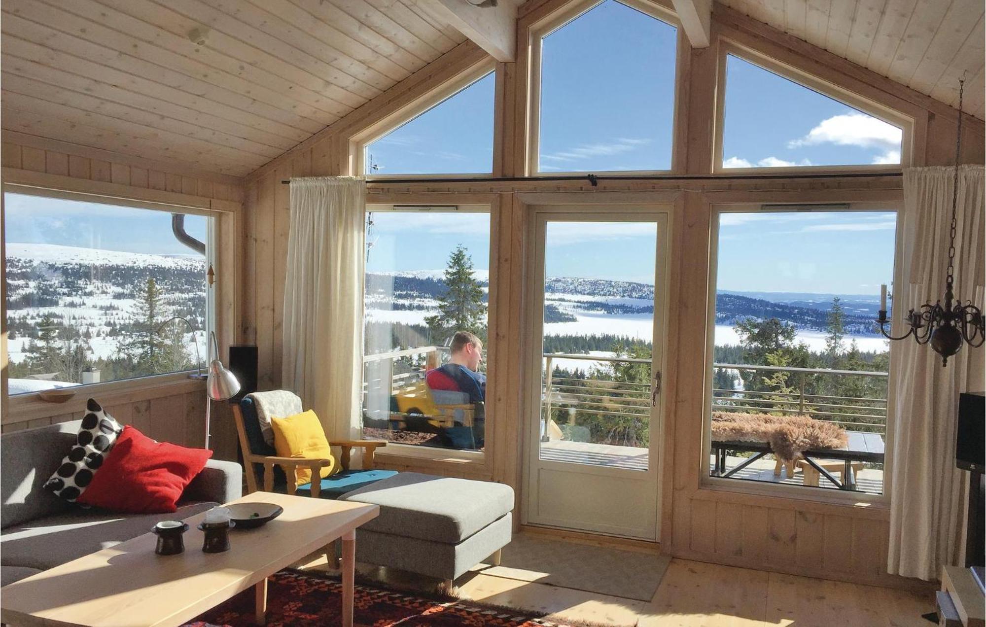 Amazing Home In Sjusjoen With Kitchen Eksteriør billede